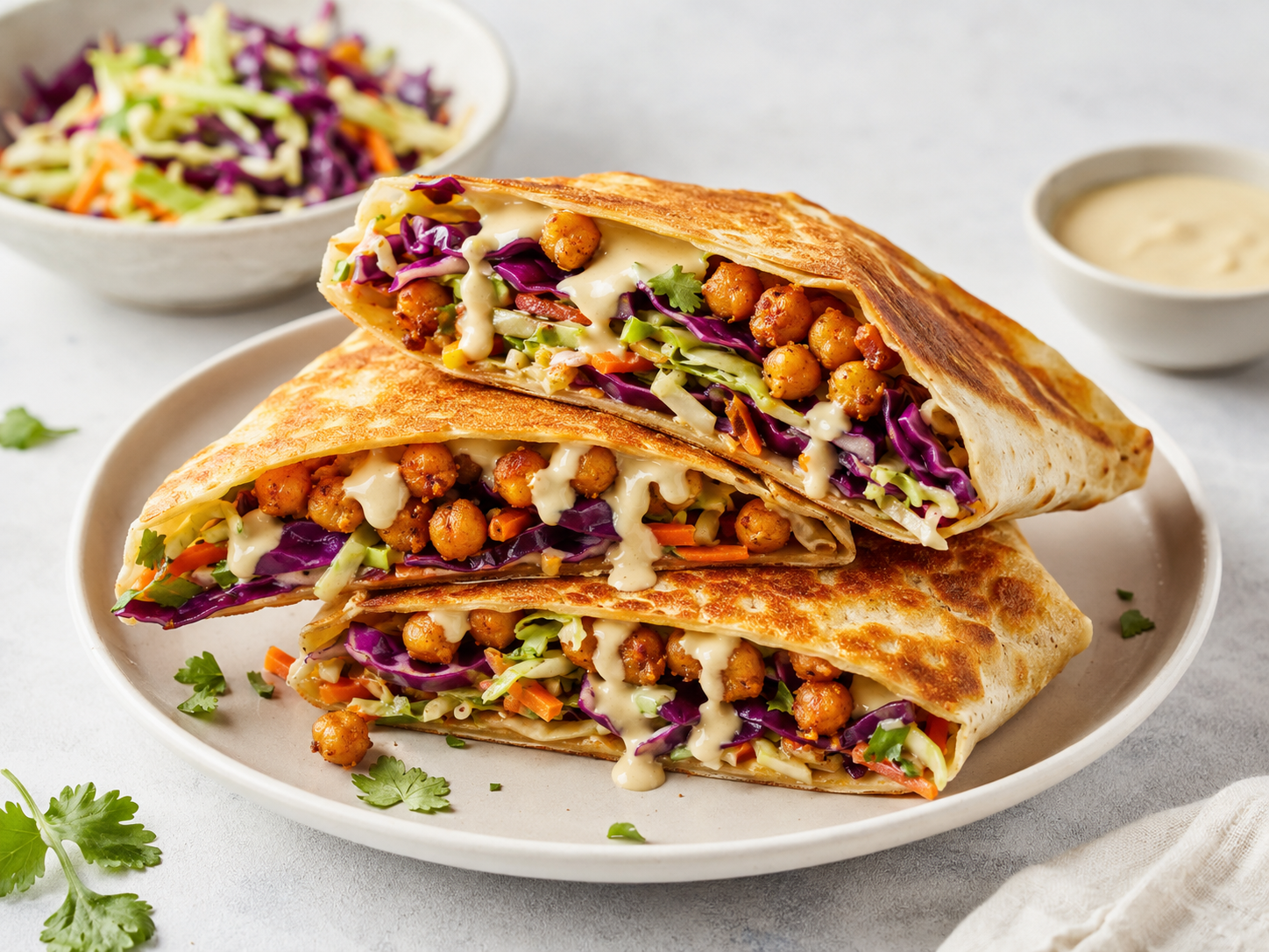 Crispy Chickpea Crunch Wraps